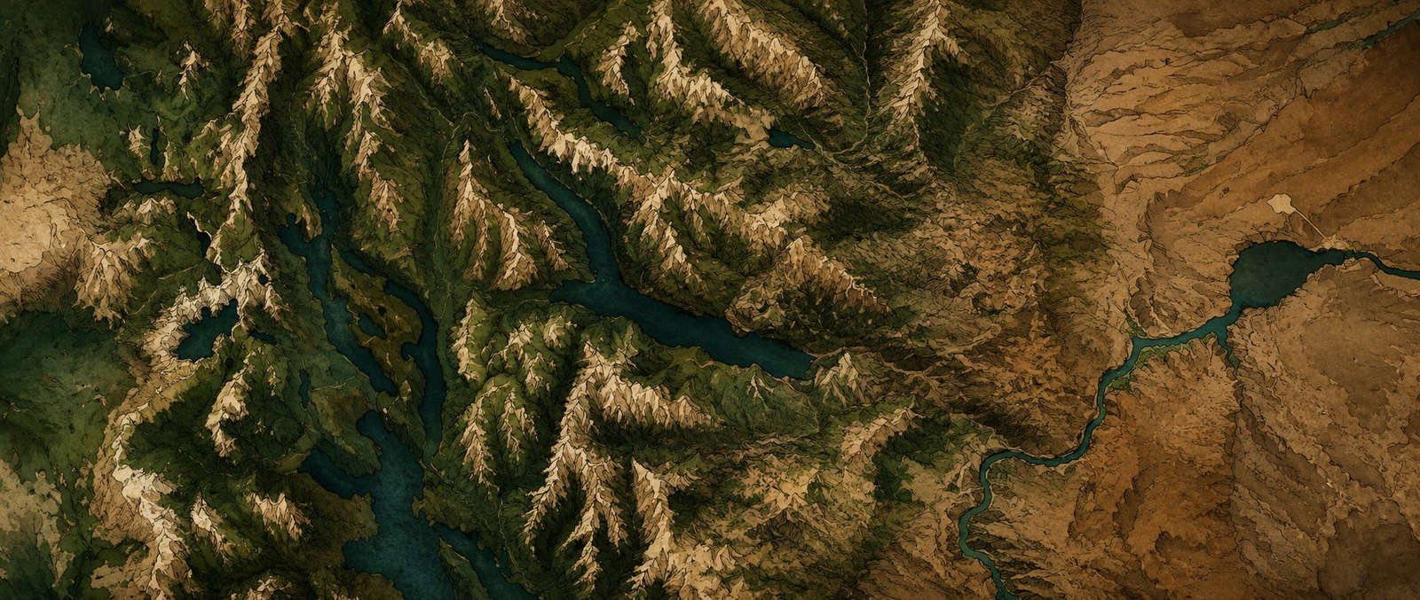 Mapa ilustrado de la región de Villa Traful, Neuquén